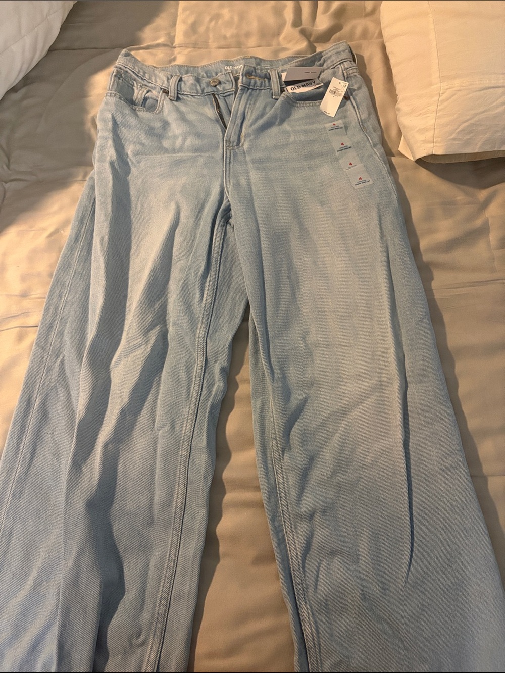 Old Navy Light Blue Wide-Leg Jeans